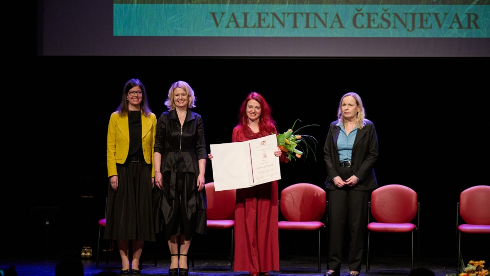 Lavreatinja Valentina Češnjevar, prejemnica priznanja Frana Gerbiča za leto 2025
