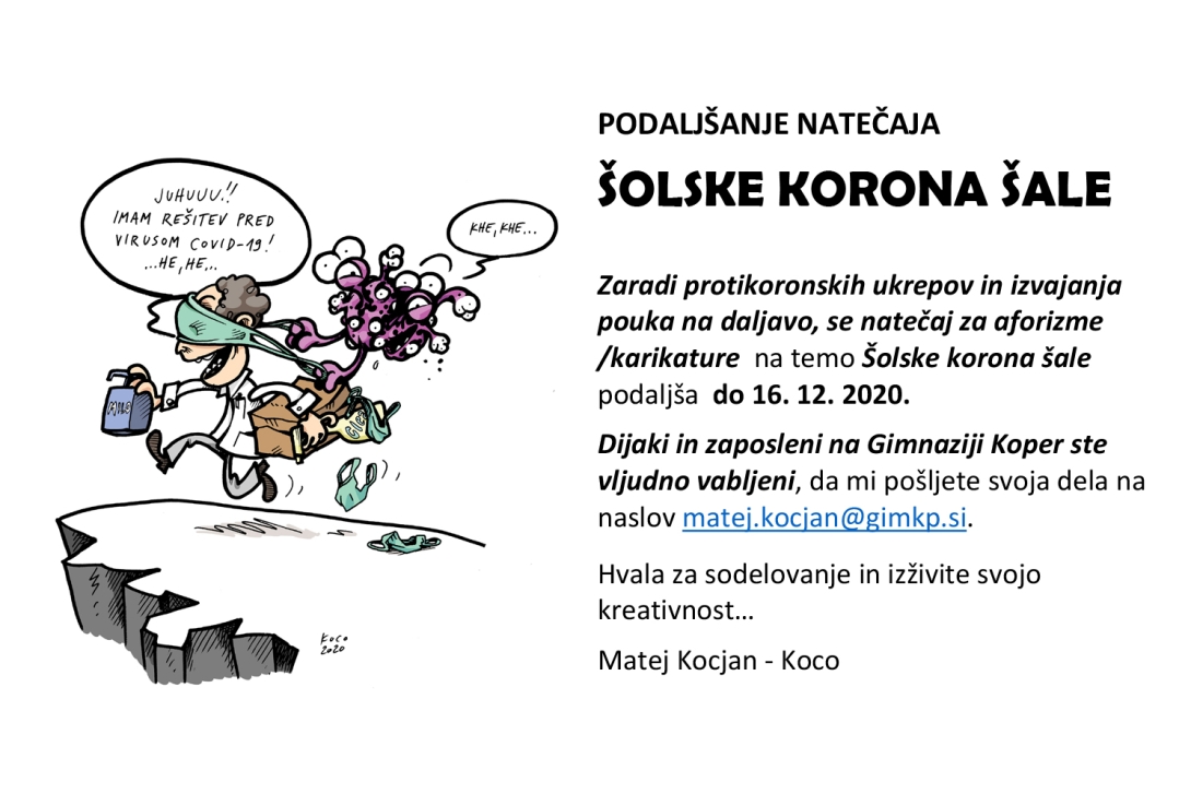 Podaljsan natecaj COVID