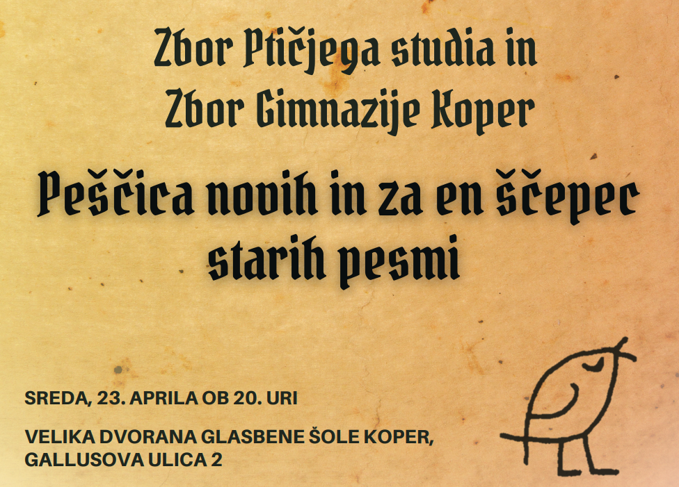 Zbor Gimnazije Koper vabi na pomladni koncert